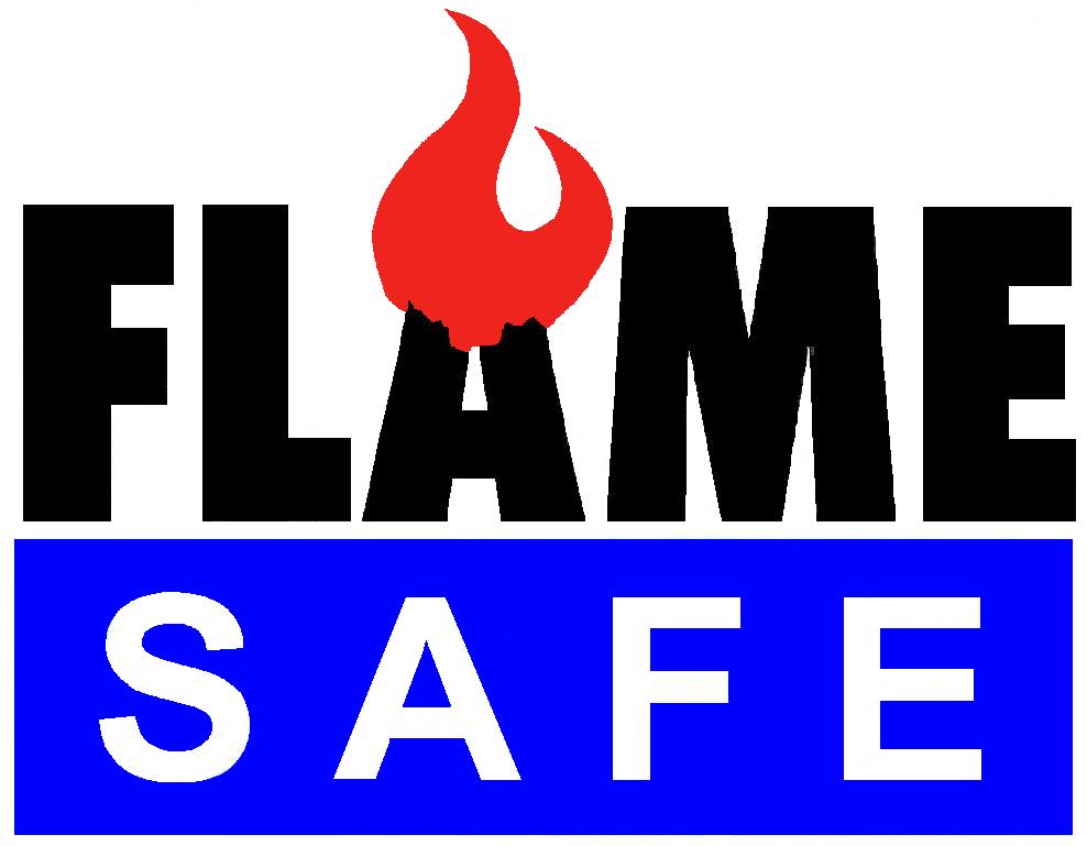 Fire Retardant logo Flame Safe