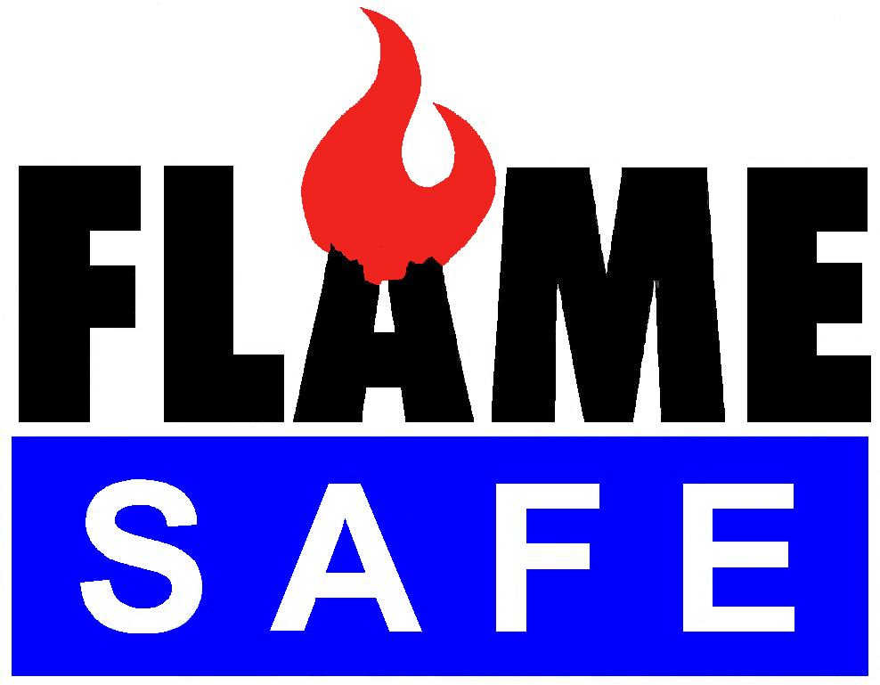 fire retardant flame safe logo